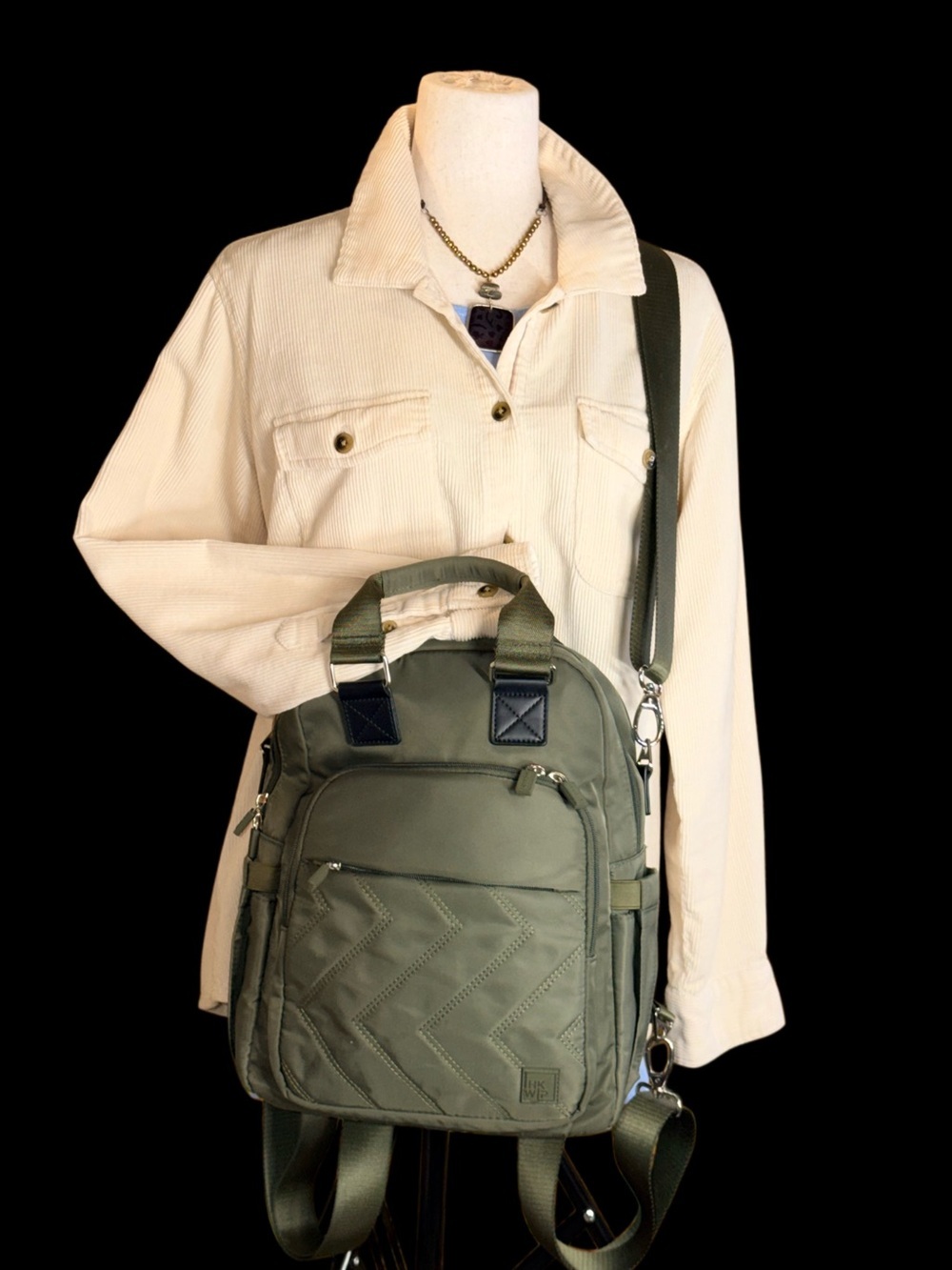 IHKWIP Convertible Everyday Explorer Backpack Olive Unisex